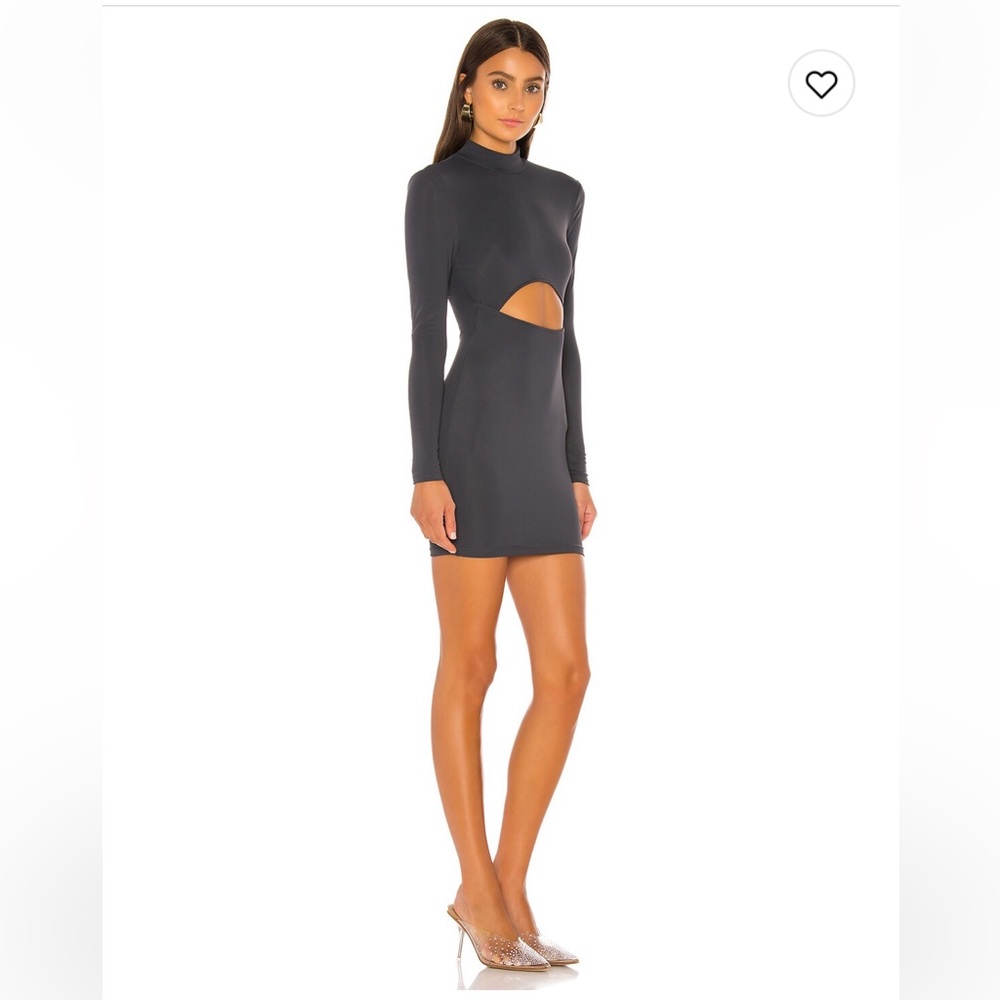 Superdown Annabelle Cut Out Dress Charcoal Size M